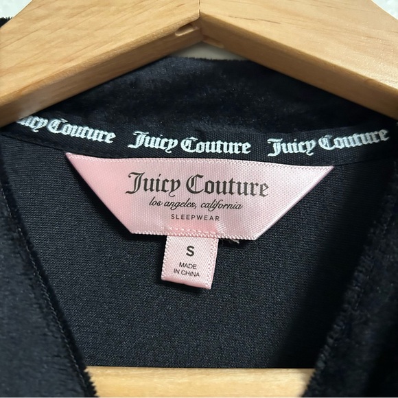 Juicy Couture Black Velour Bedazzled Sleeveless Pajama Top, Size S - Picture 3 of 6